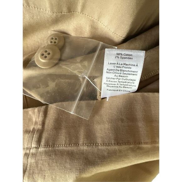 NEW Talbots sz 6 Womens Tan High Waist Button Skirt With Pockets Academia Preppy - Picture 4 of 4